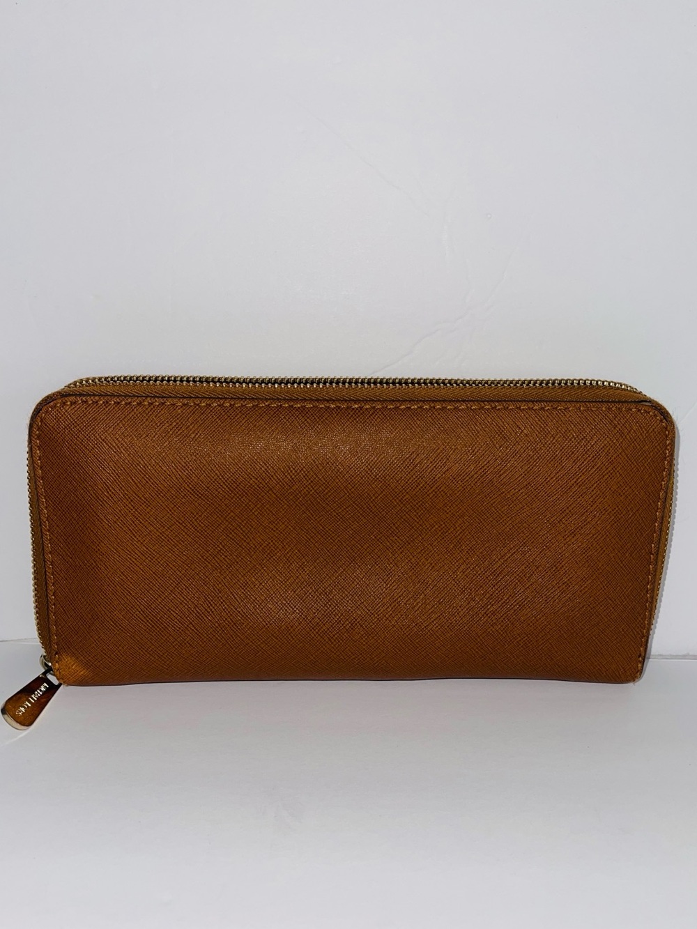 Michael Kors Jet Set Travel Saffiano Leather Continental Wallet Luggage Brown - Picture 2 of 10